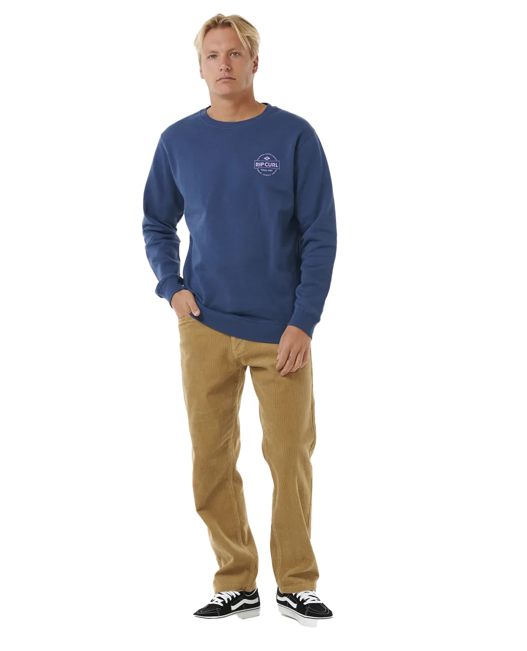 Stapler Sweatshirt in Washed Navy