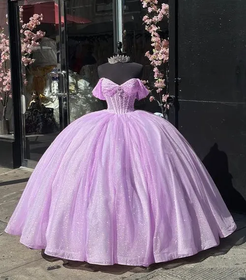 Sweetheart Sleeveless Quinceanera Dresses Off The Shoulder Ball Gown