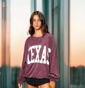 Texas Graphic Sweatshirt - Wine