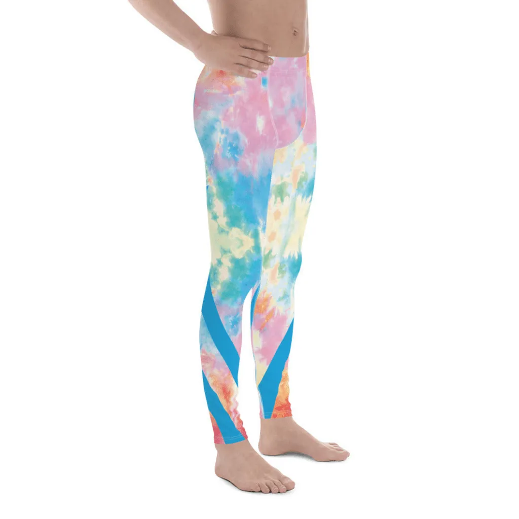 Tie Dye Heart Shaped Men's Leggings