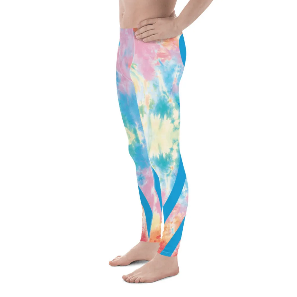 Tie Dye Heart Shaped Men's Leggings