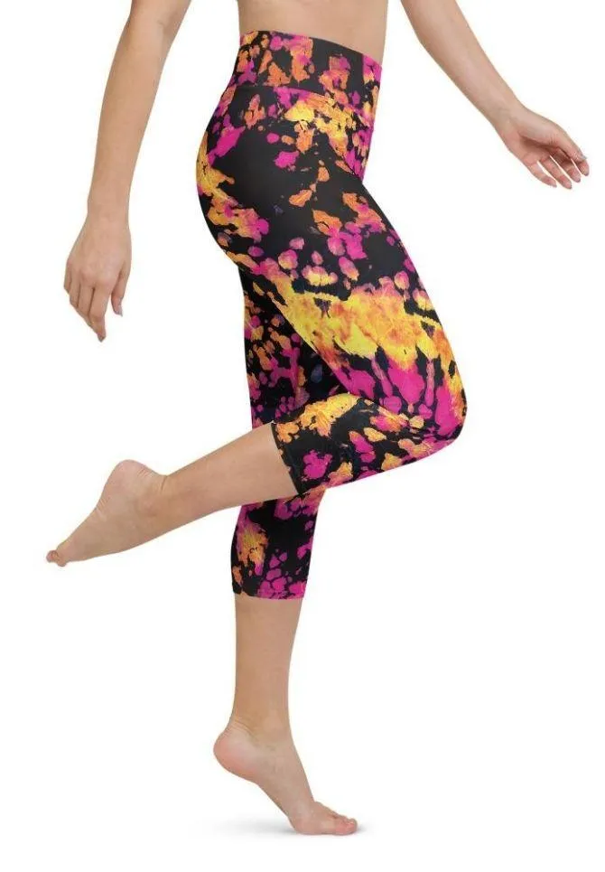 Tie Dye Multicolor Yoga Capris