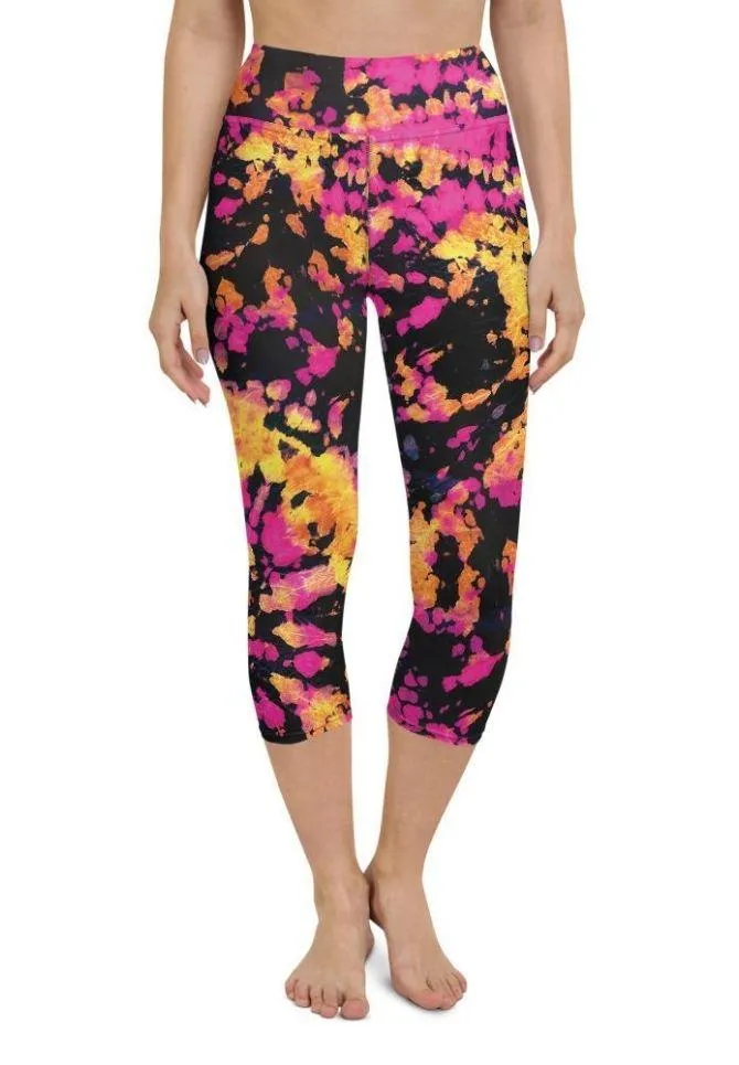 Tie Dye Multicolor Yoga Capris