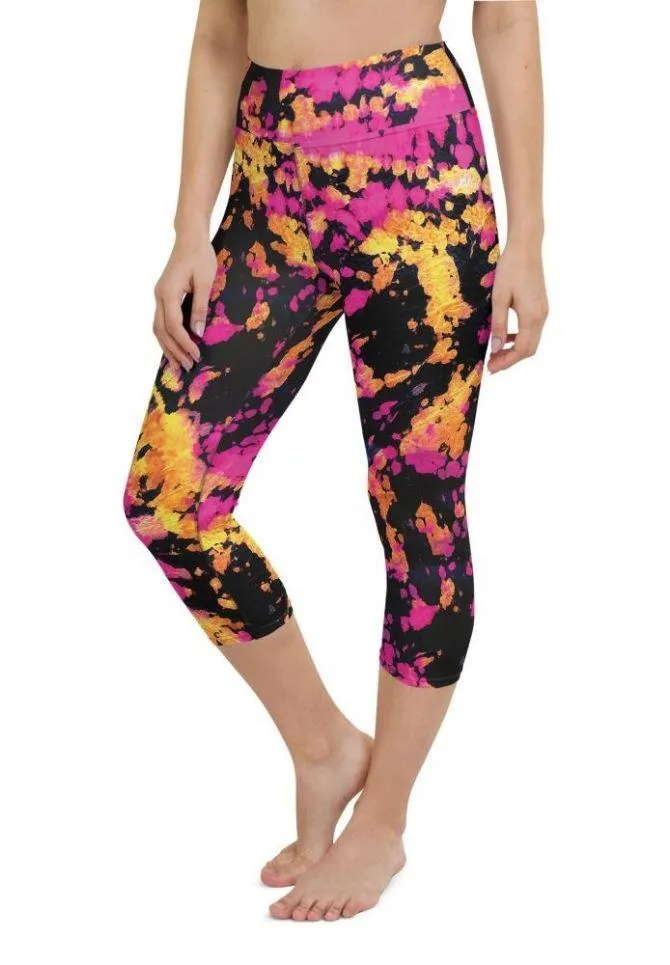 Tie Dye Multicolor Yoga Capris