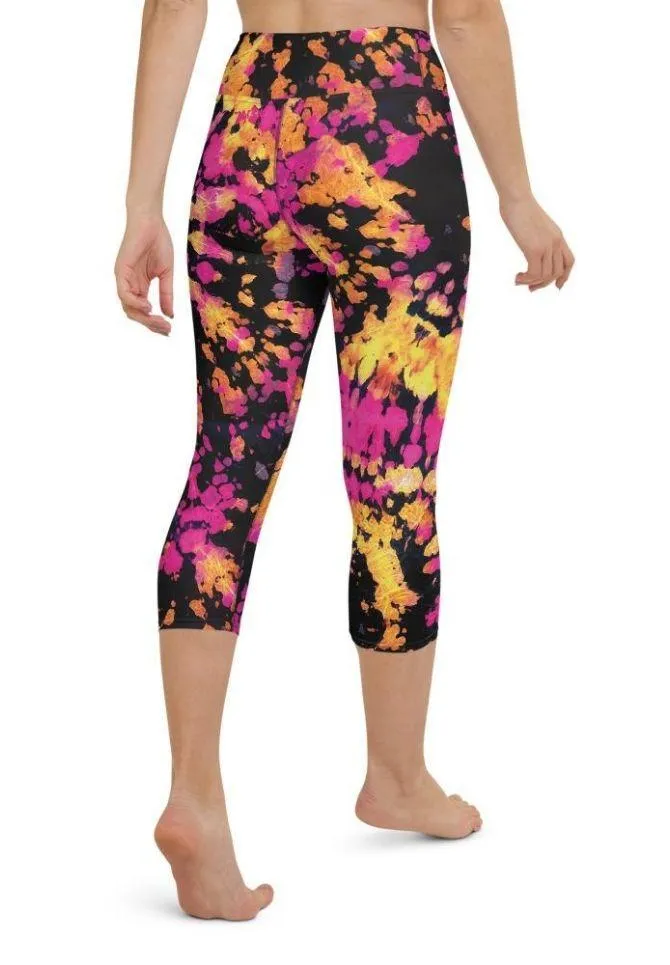 Tie Dye Multicolor Yoga Capris