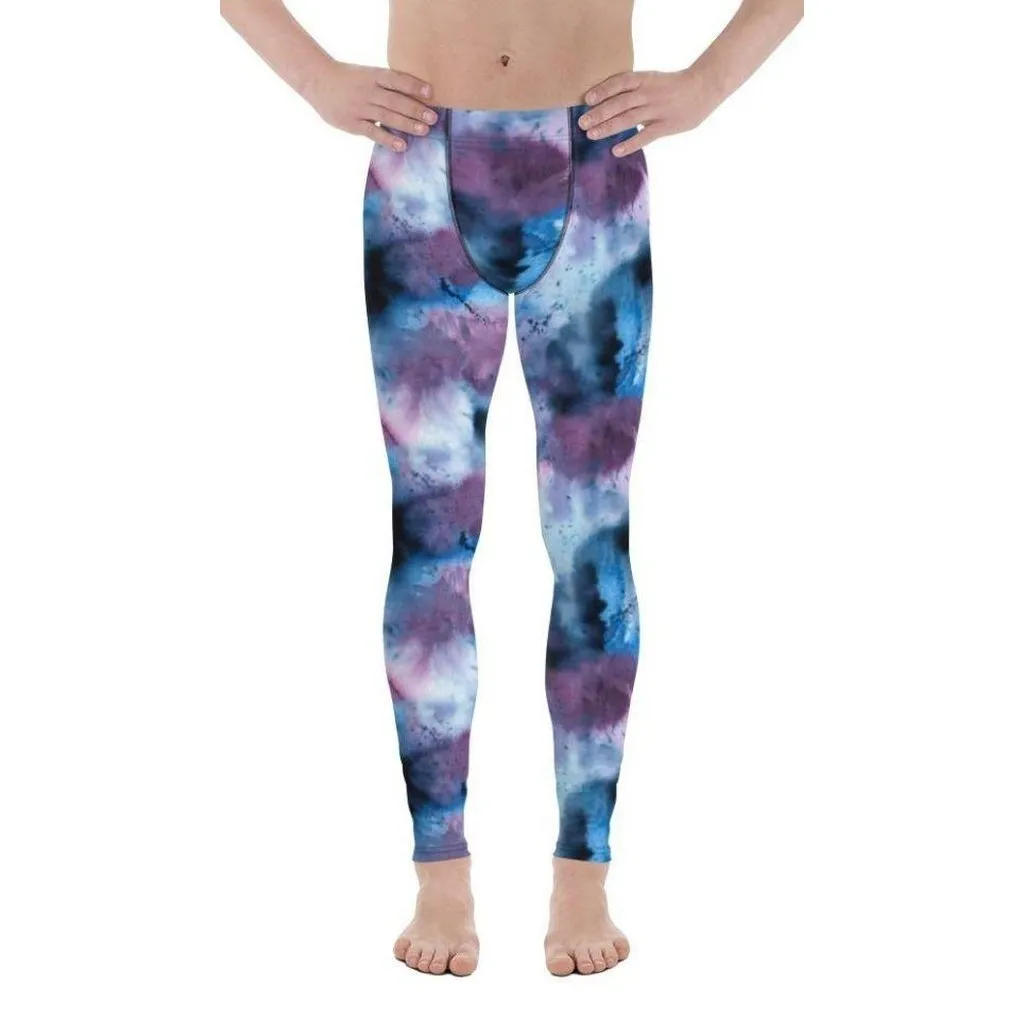 Watercolor Tie Dye Men's Leggings