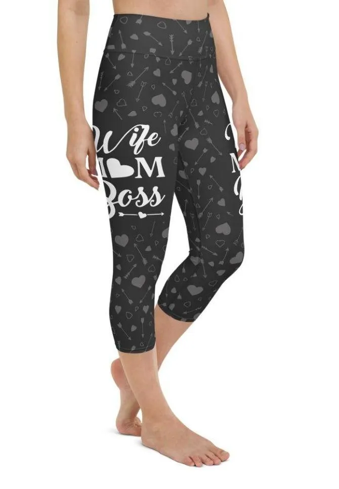 Wife Mom Boss Yoga Capris