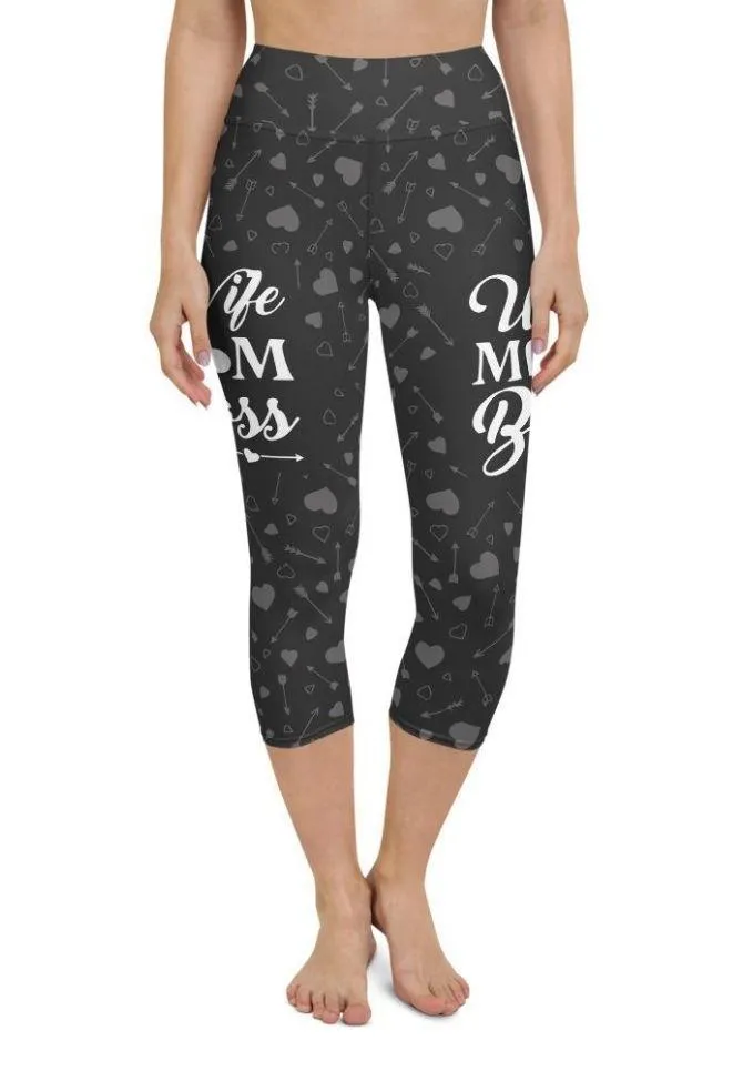 Wife Mom Boss Yoga Capris