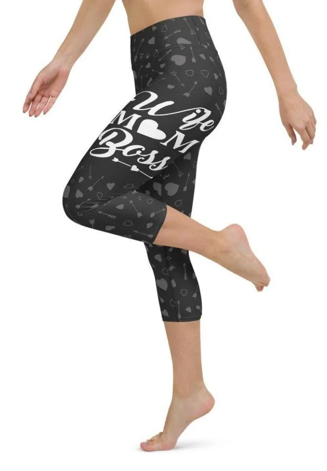 Wife Mom Boss Yoga Capris