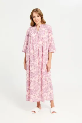 Women Pink Flare Nightgown