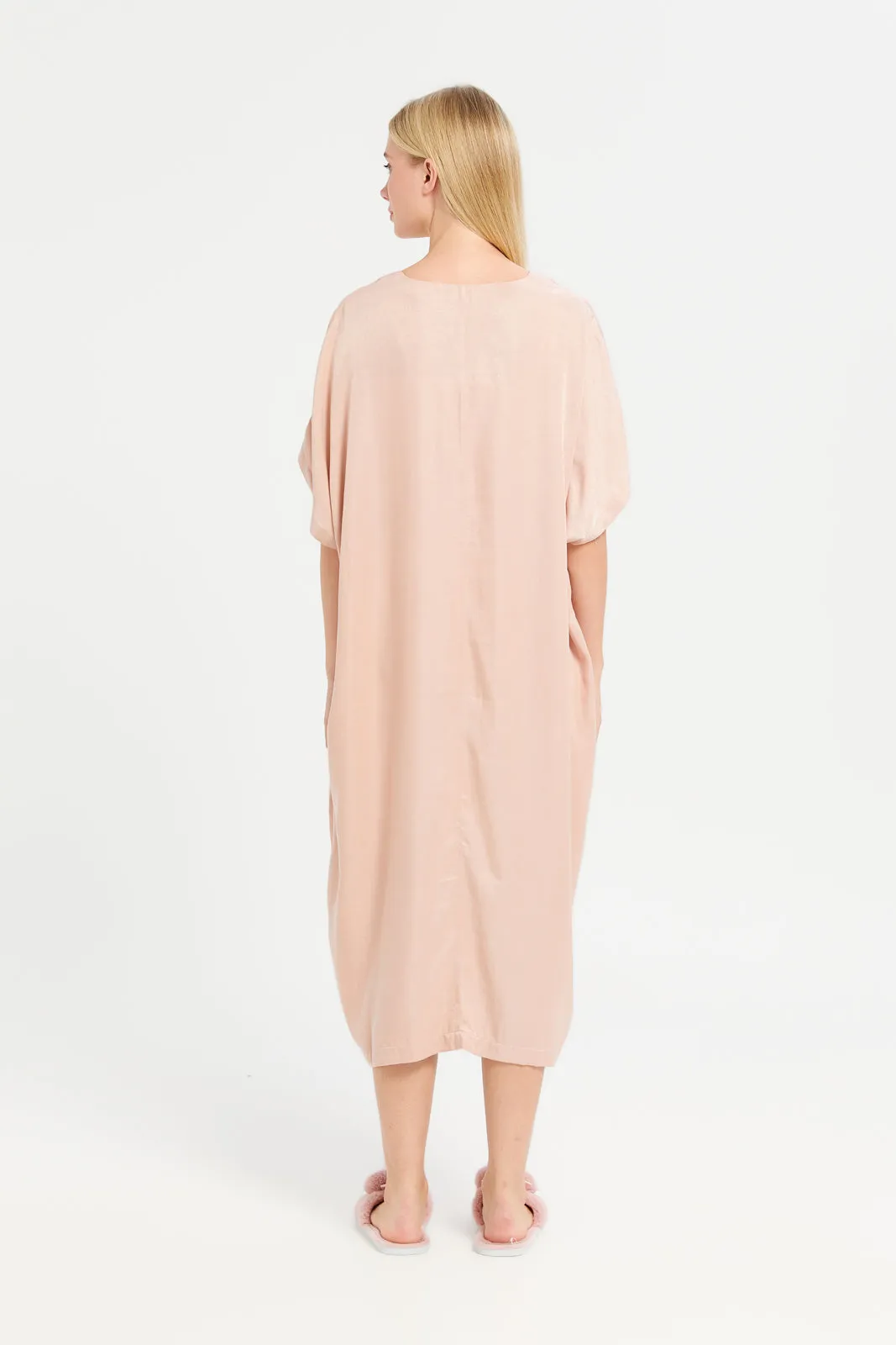 Women Pink Kaftan Nightgown